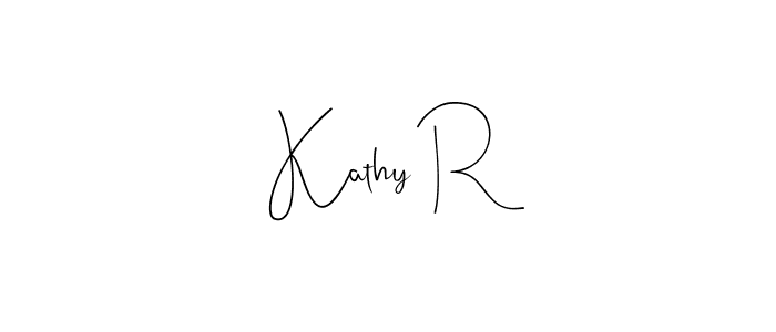 Andilay-7BmLP is a professional signature style that is perfect for those who want to add a touch of class to their signature. It is also a great choice for those who want to make their signature more unique. Get Kathy R name to fancy signature for free. Kathy R signature style 4 images and pictures png