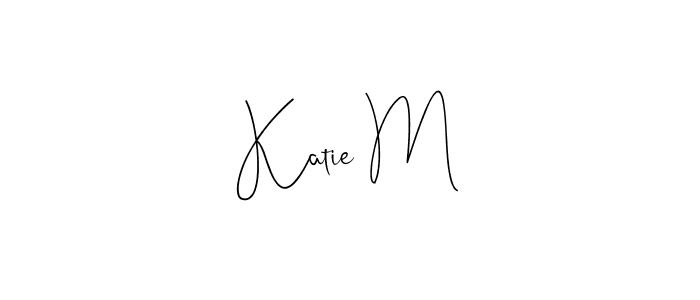 The best way (Andilay-7BmLP) to make a short signature is to pick only two or three words in your name. The name Katie M include a total of six letters. For converting this name. Katie M signature style 4 images and pictures png