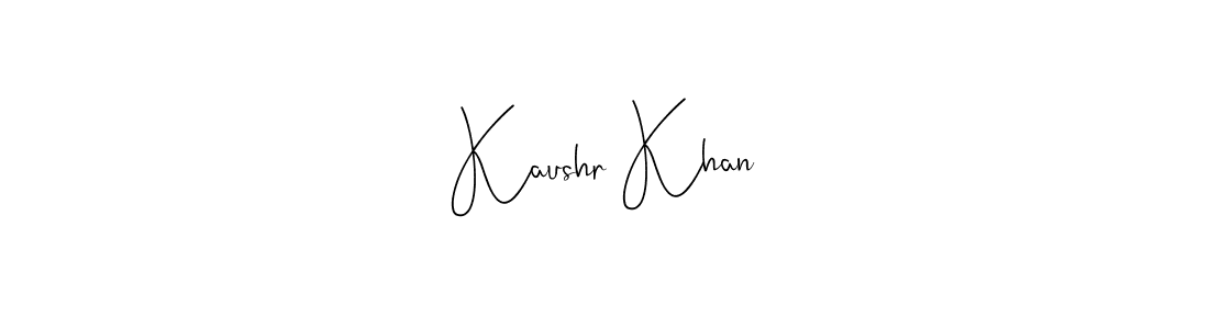 Use a signature maker to create a handwritten signature online. With this signature software, you can design (Andilay-7BmLP) your own signature for name Kaushr Khan. Kaushr Khan signature style 4 images and pictures png