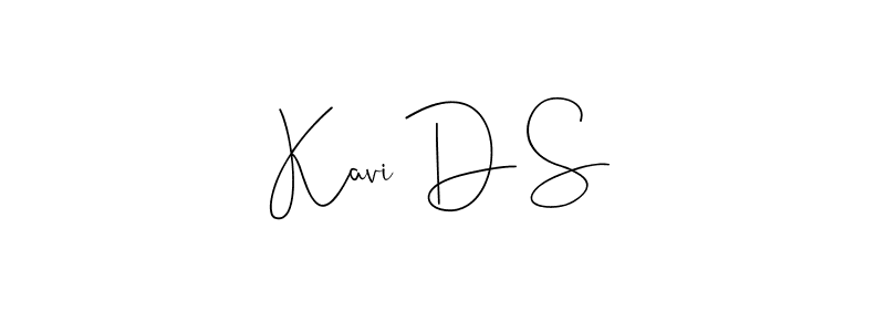 You should practise on your own different ways (Andilay-7BmLP) to write your name (Kavi D S) in signature. don't let someone else do it for you. Kavi D S signature style 4 images and pictures png