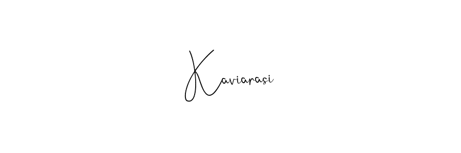 Use a signature maker to create a handwritten signature online. With this signature software, you can design (Andilay-7BmLP) your own signature for name Kaviarasi. Kaviarasi signature style 4 images and pictures png