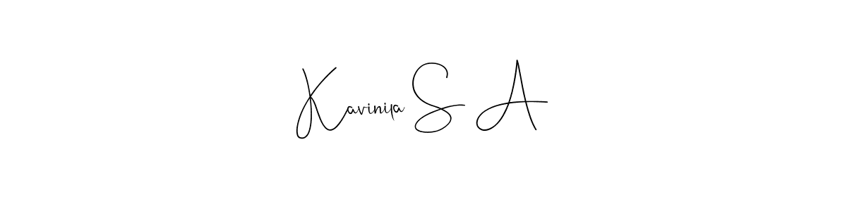 Here are the top 10 professional signature styles for the name Kavinila S A. These are the best autograph styles you can use for your name. Kavinila S A signature style 4 images and pictures png