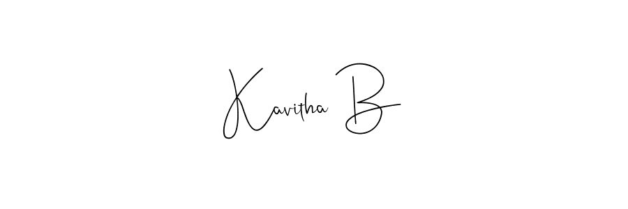 You should practise on your own different ways (Andilay-7BmLP) to write your name (Kavitha B) in signature. don't let someone else do it for you. Kavitha B signature style 4 images and pictures png