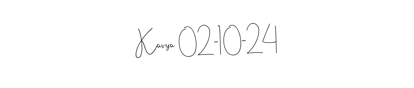 Andilay-7BmLP is a professional signature style that is perfect for those who want to add a touch of class to their signature. It is also a great choice for those who want to make their signature more unique. Get Kavya 02-10-24 name to fancy signature for free. Kavya 02-10-24 signature style 4 images and pictures png