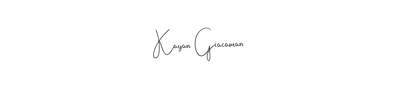 Also You can easily find your signature by using the search form. We will create Kayan Giacaman name handwritten signature images for you free of cost using Andilay-7BmLP sign style. Kayan Giacaman signature style 4 images and pictures png