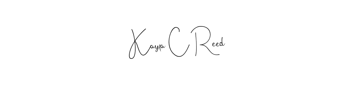 The best way (Andilay-7BmLP) to make a short signature is to pick only two or three words in your name. The name Kayla C Reed include a total of six letters. For converting this name. Kayla C Reed signature style 4 images and pictures png