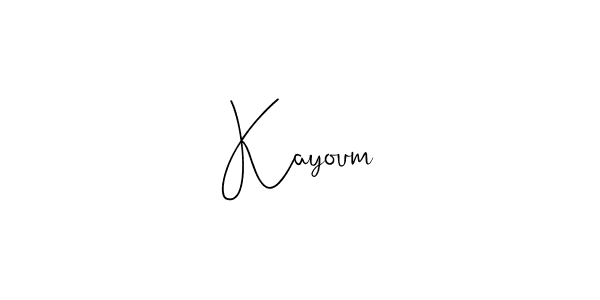 Kayoum stylish signature style. Best Handwritten Sign (Andilay-7BmLP) for my name. Handwritten Signature Collection Ideas for my name Kayoum. Kayoum signature style 4 images and pictures png