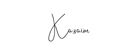 Enhance your business communications with Kazaim signature in Andilay-7BmLP lettering. Clean, modern, and universally compatible. Kazaim signature style 4 images and pictures png