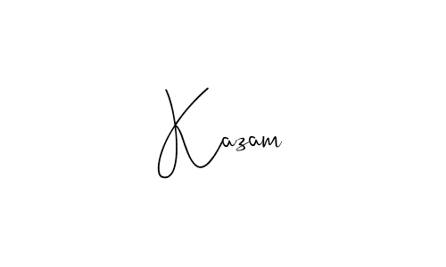 if you are searching for the best signature style for your name Kazam. so please give up your signature search. here we have designed multiple signature styles  using Andilay-7BmLP. Kazam signature style 4 images and pictures png