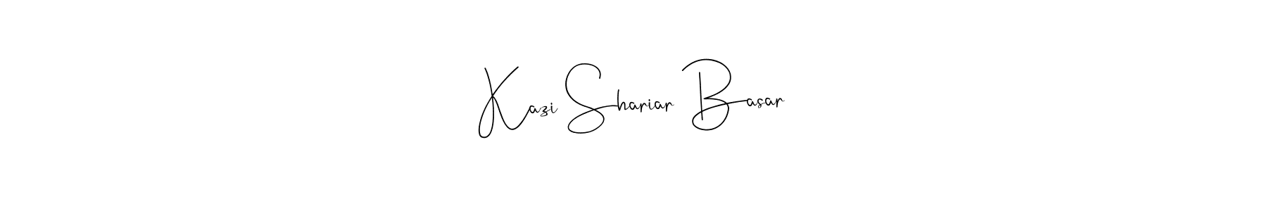 if you are searching for the best signature style for your name Kazi Shariar Basar. so please give up your signature search. here we have designed multiple signature styles  using Andilay-7BmLP. Kazi Shariar Basar signature style 4 images and pictures png