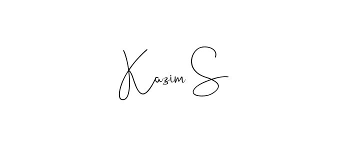 Use a signature maker to create a handwritten signature online. With this signature software, you can design (Andilay-7BmLP) your own signature for name Kazim S. Kazim S signature style 4 images and pictures png