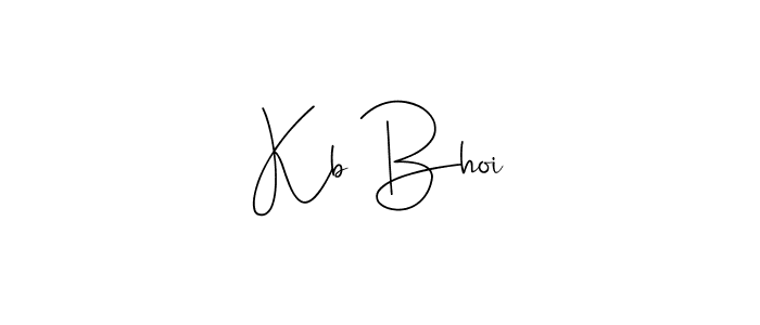 Also we have Kb Bhoi name is the best signature style. Create professional handwritten signature collection using Andilay-7BmLP autograph style. Kb Bhoi signature style 4 images and pictures png