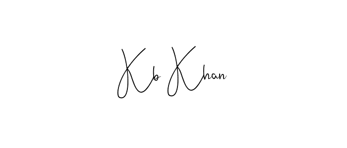 Make a beautiful signature design for name Kb Khan. With this signature (Andilay-7BmLP) style, you can create a handwritten signature for free. Kb Khan signature style 4 images and pictures png