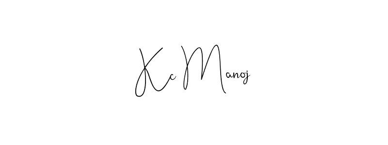 Also You can easily find your signature by using the search form. We will create Kc Manoj name handwritten signature images for you free of cost using Andilay-7BmLP sign style. Kc Manoj signature style 4 images and pictures png