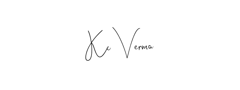 Use a signature maker to create a handwritten signature online. With this signature software, you can design (Andilay-7BmLP) your own signature for name Kc Verma. Kc Verma signature style 4 images and pictures png