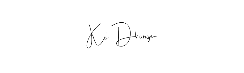 You can use this online signature creator to create a handwritten signature for the name Kd Dhanger. This is the best online autograph maker. Kd Dhanger signature style 4 images and pictures png