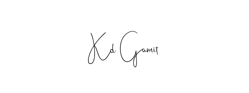 Create a beautiful signature design for name Kd Gamit. With this signature (Andilay-7BmLP) fonts, you can make a handwritten signature for free. Kd Gamit signature style 4 images and pictures png