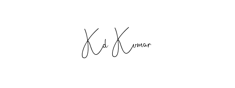 if you are searching for the best signature style for your name Kd Kumar. so please give up your signature search. here we have designed multiple signature styles  using Andilay-7BmLP. Kd Kumar signature style 4 images and pictures png