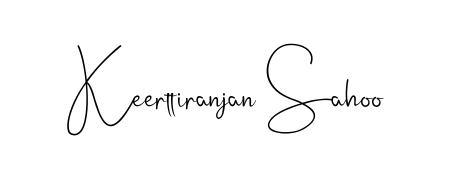 Create a personalized artistic stamp with Keerttiranjan Sahoo in Andilay-7BmLP font. Perfect for visual artists, designers, and influencers. Keerttiranjan Sahoo signature style 4 images and pictures png