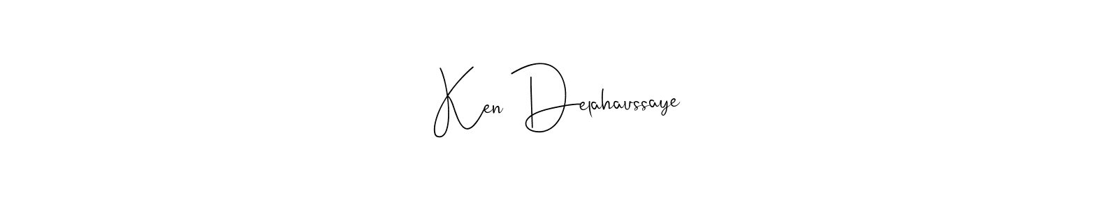 You should practise on your own different ways (Andilay-7BmLP) to write your name (Ken Delahaussaye) in signature. don't let someone else do it for you. Ken Delahaussaye signature style 4 images and pictures png