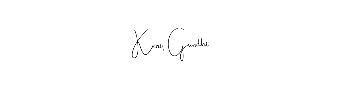 How to make Kenil Gandhi name signature. Use Andilay-7BmLP style for creating short signs online. This is the latest handwritten sign. Kenil Gandhi signature style 4 images and pictures png