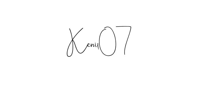 Create a beautiful signature design for name Kenil07. With this signature (Andilay-7BmLP) fonts, you can make a handwritten signature for free. Kenil07 signature style 4 images and pictures png