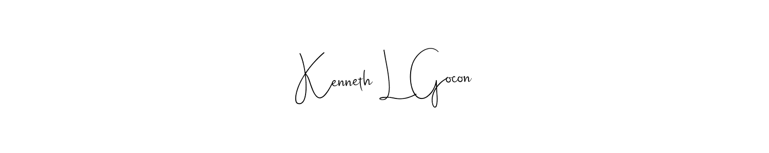 Here are the top 10 professional signature styles for the name Kenneth L Gocon. These are the best autograph styles you can use for your name. Kenneth L Gocon signature style 4 images and pictures png