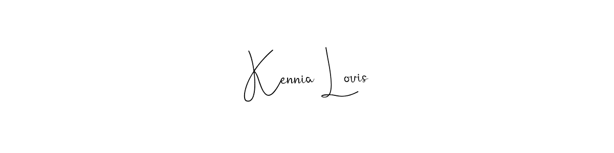 Andilay-7BmLP is a professional signature style that is perfect for those who want to add a touch of class to their signature. It is also a great choice for those who want to make their signature more unique. Get Kennia Louis name to fancy signature for free. Kennia Louis signature style 4 images and pictures png
