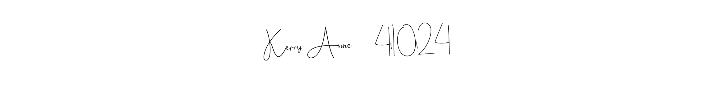 How to make Kerry Anne      4l10l24 name signature. Use Andilay-7BmLP style for creating short signs online. This is the latest handwritten sign. Kerry Anne      4l10l24 signature style 4 images and pictures png