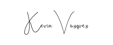 Try this chic Kevin Vazquez handwritten sign style. Using Andilay-7BmLP font elements, it gives your name a sleek, memorable identity. Kevin Vazquez signature style 4 images and pictures png