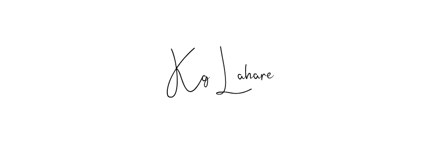 Make a beautiful signature design for name Kg Lahare. With this signature (Andilay-7BmLP) style, you can create a handwritten signature for free. Kg Lahare signature style 4 images and pictures png