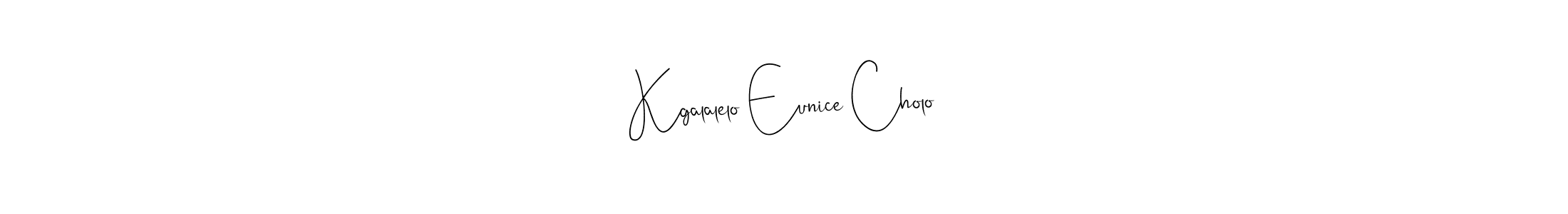 Make a beautiful signature design for name Kgalalelo Eunice Cholo. With this signature (Andilay-7BmLP) style, you can create a handwritten signature for free. Kgalalelo Eunice Cholo signature style 4 images and pictures png