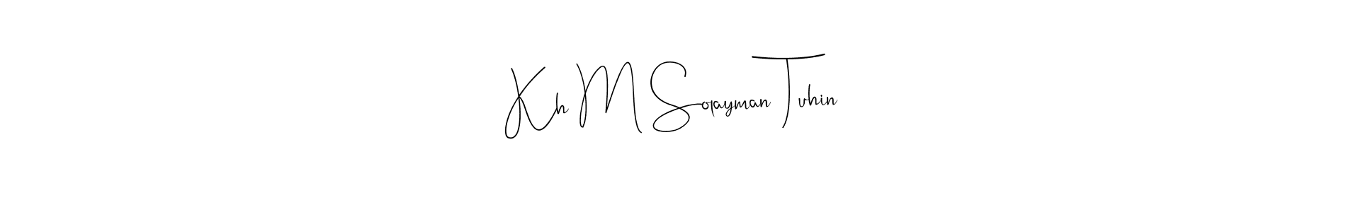 Kh M Solayman Tuhin stylish signature style. Best Handwritten Sign (Andilay-7BmLP) for my name. Handwritten Signature Collection Ideas for my name Kh M Solayman Tuhin. Kh M Solayman Tuhin signature style 4 images and pictures png