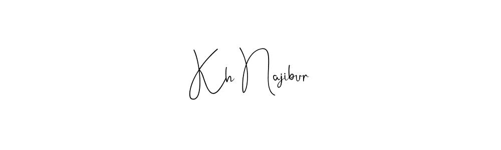 You should practise on your own different ways (Andilay-7BmLP) to write your name (Kh Najibur) in signature. don't let someone else do it for you. Kh Najibur signature style 4 images and pictures png