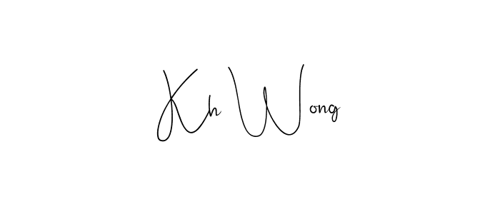 if you are searching for the best signature style for your name Kh Wong. so please give up your signature search. here we have designed multiple signature styles  using Andilay-7BmLP. Kh Wong signature style 4 images and pictures png