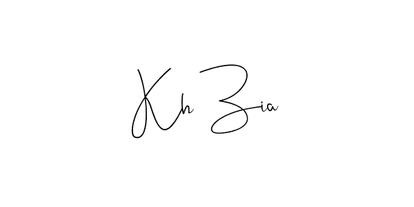 Make a beautiful signature design for name Kh Zia. With this signature (Andilay-7BmLP) style, you can create a handwritten signature for free. Kh Zia signature style 4 images and pictures png
