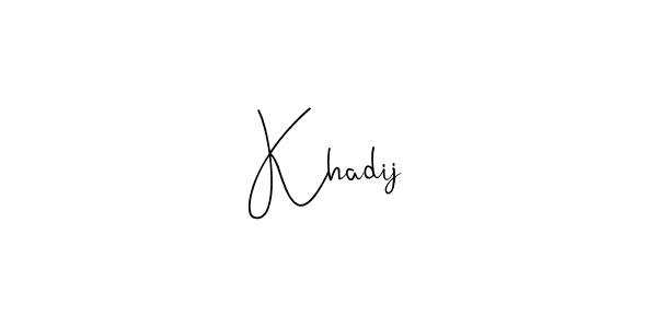 Make a beautiful signature design for name Khadij. Use this online signature maker to create a handwritten signature for free. Khadij signature style 4 images and pictures png