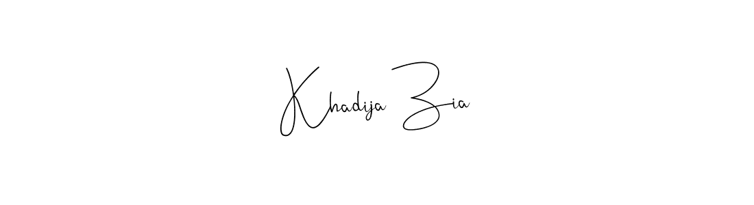 Create a beautiful signature design for name Khadija Zia. With this signature (Andilay-7BmLP) fonts, you can make a handwritten signature for free. Khadija Zia signature style 4 images and pictures png