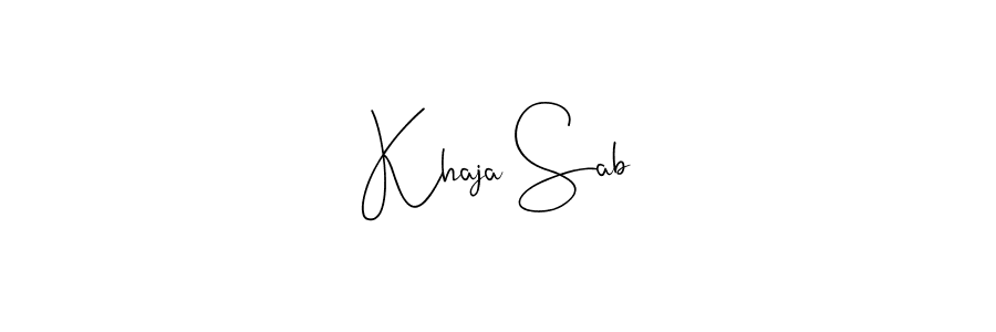 You should practise on your own different ways (Andilay-7BmLP) to write your name (Khaja Sab) in signature. don't let someone else do it for you. Khaja Sab signature style 4 images and pictures png