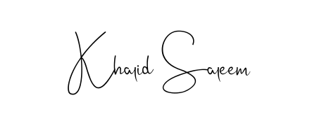 A classic penmanship look for Khalid Saleem. The Andilay-7BmLP font brings timeless elegance and confidence to every signed document. Khalid Saleem signature style 4 images and pictures png