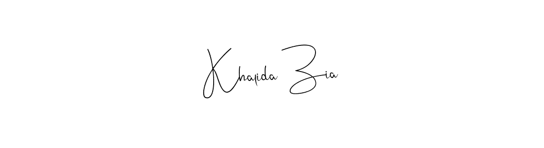 You should practise on your own different ways (Andilay-7BmLP) to write your name (Khalida Zia) in signature. don't let someone else do it for you. Khalida Zia signature style 4 images and pictures png