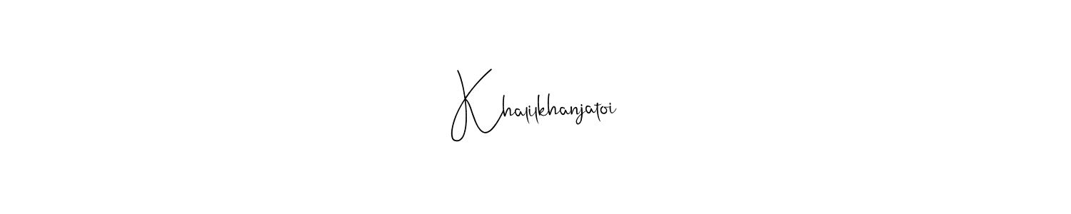 Design your own signature with our free online signature maker. With this signature software, you can create a handwritten (Andilay-7BmLP) signature for name Khalilkhanjatoi. Khalilkhanjatoi signature style 4 images and pictures png