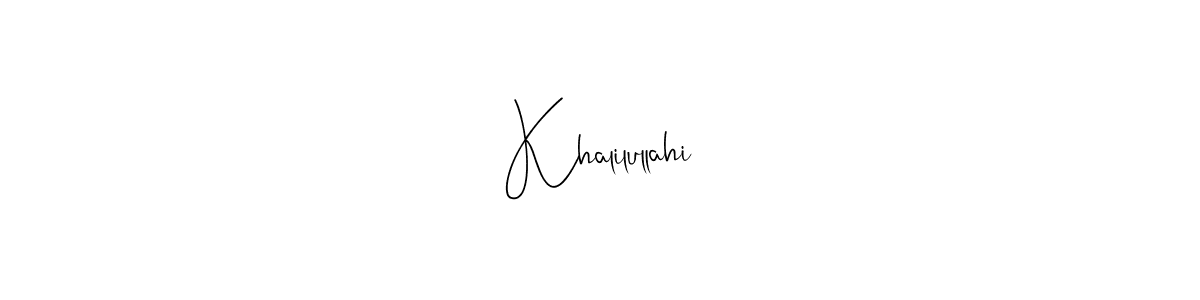 Make a beautiful signature design for name Khalilullahi. Use this online signature maker to create a handwritten signature for free. Khalilullahi signature style 4 images and pictures png