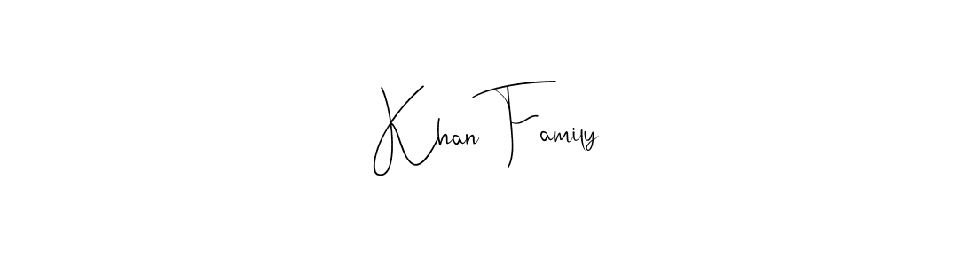 Use a signature maker to create a handwritten signature online. With this signature software, you can design (Andilay-7BmLP) your own signature for name Khan Family. Khan Family signature style 4 images and pictures png