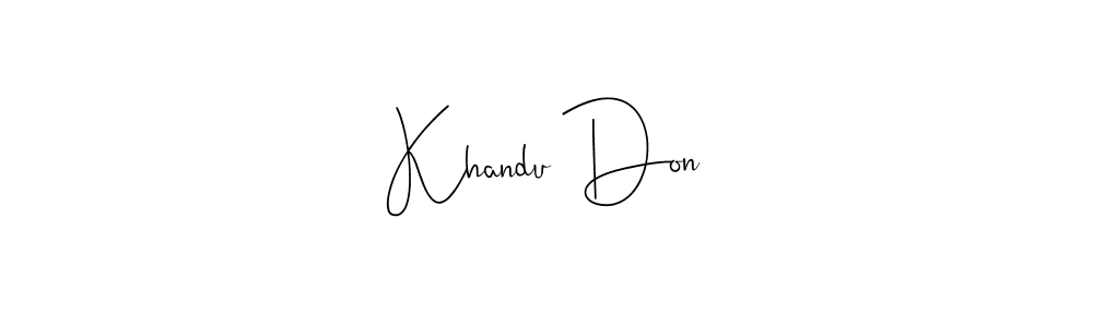 Best and Professional Signature Style for Khandu Don. Andilay-7BmLP Best Signature Style Collection. Khandu Don signature style 4 images and pictures png