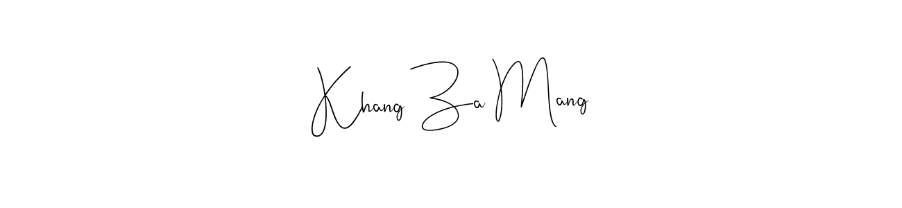 You should practise on your own different ways (Andilay-7BmLP) to write your name (Khang Za Mang) in signature. don't let someone else do it for you. Khang Za Mang signature style 4 images and pictures png