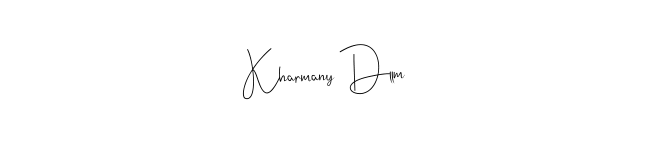 How to Draw Kharmany Dllm signature style? Andilay-7BmLP is a latest design signature styles for name Kharmany Dllm. Kharmany Dllm signature style 4 images and pictures png