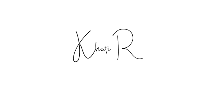 Similarly Andilay-7BmLP is the best handwritten signature design. Signature creator online .You can use it as an online autograph creator for name Khati R. Khati R signature style 4 images and pictures png