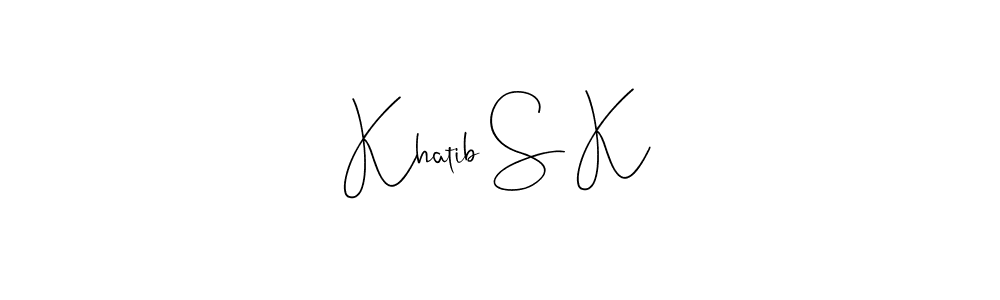This is the best signature style for the Khatib S K name. Also you like these signature font (Andilay-7BmLP). Mix name signature. Khatib S K signature style 4 images and pictures png