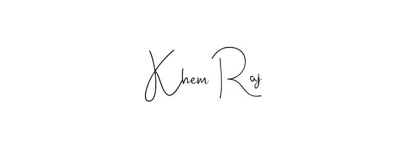 if you are searching for the best signature style for your name Khem Raj. so please give up your signature search. here we have designed multiple signature styles  using Andilay-7BmLP. Khem Raj signature style 4 images and pictures png